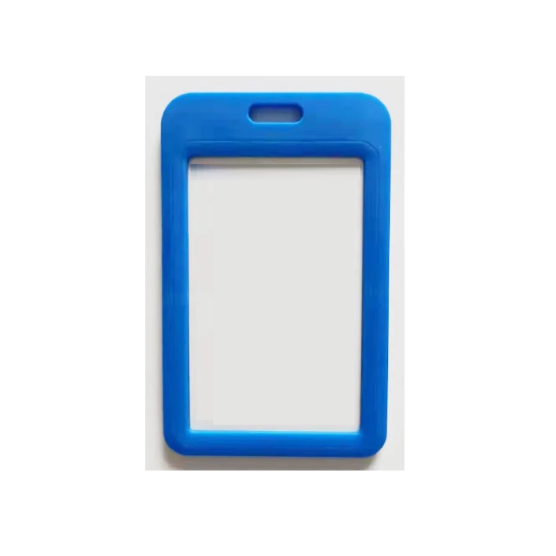 Billede af Blå 86x54 mm kortholder / bæreetui hård plast. Klarf for- og bagside (vandret / horisontal / landscape). 60270348
